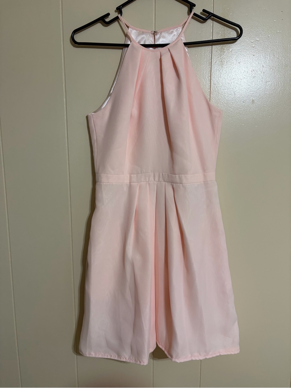 Weddington Way Blush Halter Romper Dress